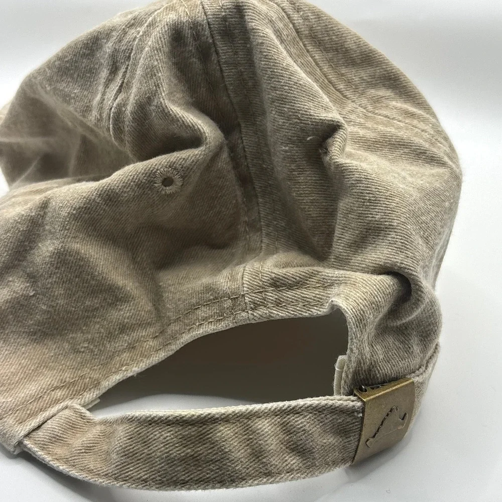 Vintage Hat Triangle Martha's Vineyard Tan Cotton Lighthouse Embroidered Cap
